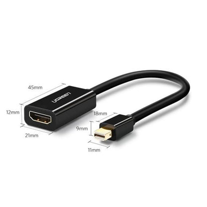 Adaptador de Vídeo UGREEN MD112 (10461), MiniDisplayPort - HDMI, Preto
