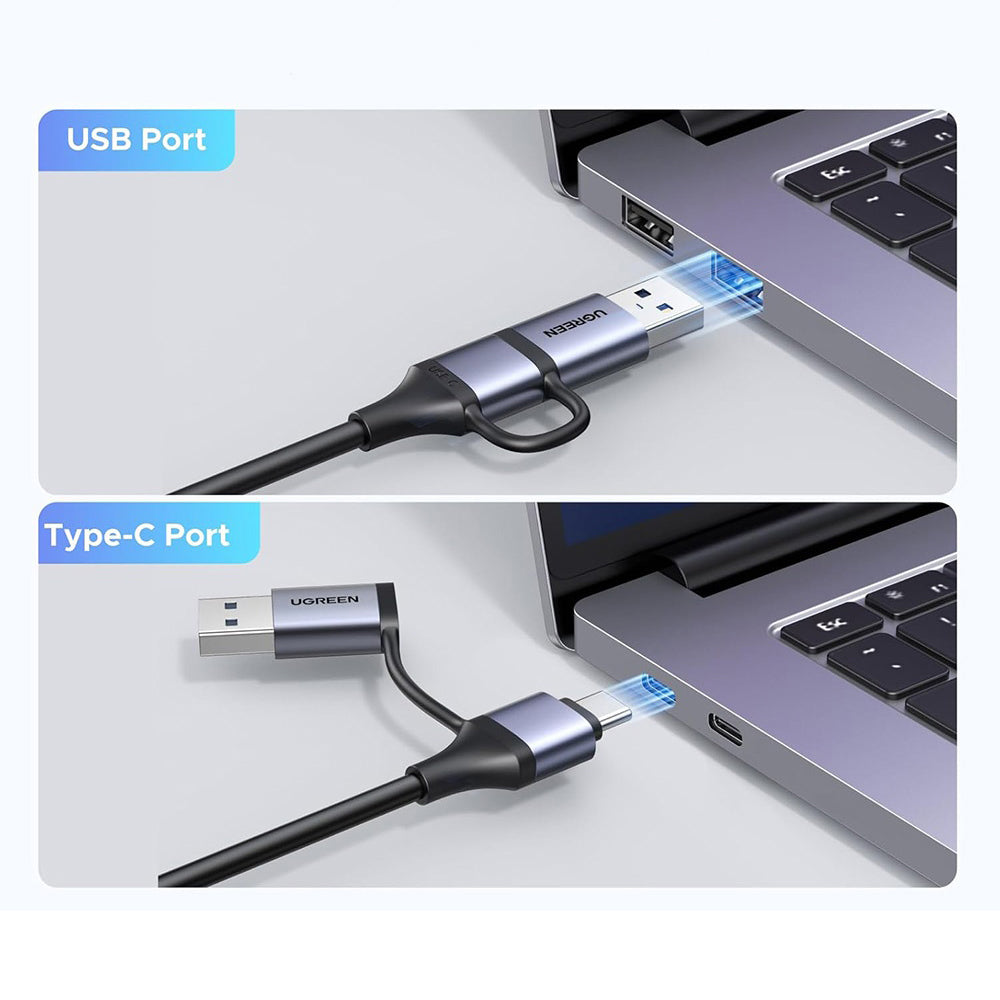Adaptador Áudio e Vídeo USB-A / USB-C - HDMI UGREEN CM629 (15389), Cinzento