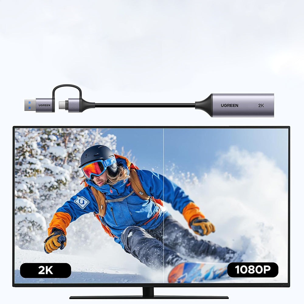 Adaptador Áudio e Vídeo USB-A / USB-C - HDMI UGREEN CM629 (15389), Cinzento