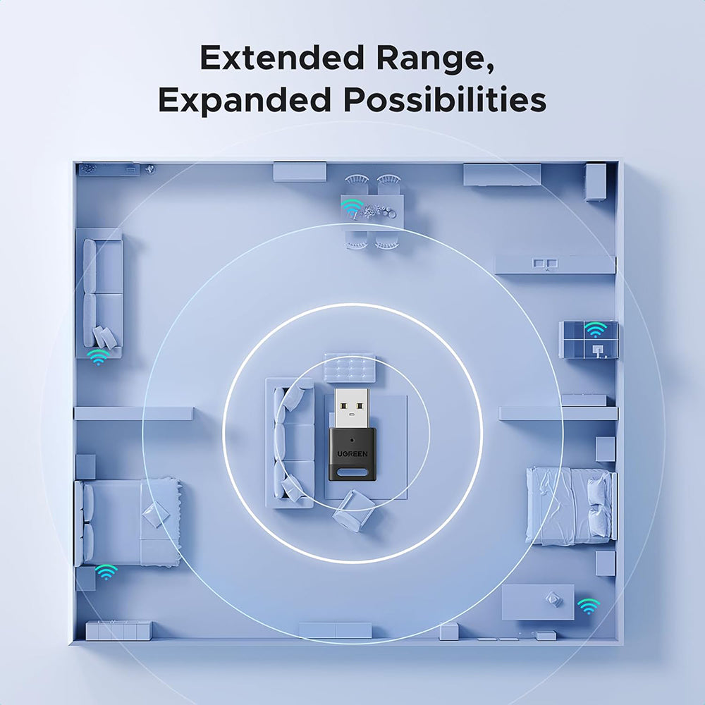 Adaptador Bluetooth USB UGREEN CM748 (45134), Preto