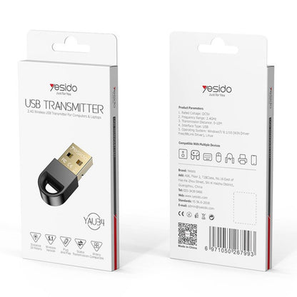 Adaptador Bluetooth USB Yesido YAU34, Preto