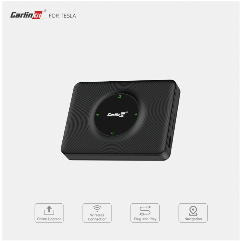 Adaptador Carplay / Android Auto Wireless Carlinkit compatível com Tesla Model 3 / X / Y / S para Apple iPhone / Android Series CPC200-T2C