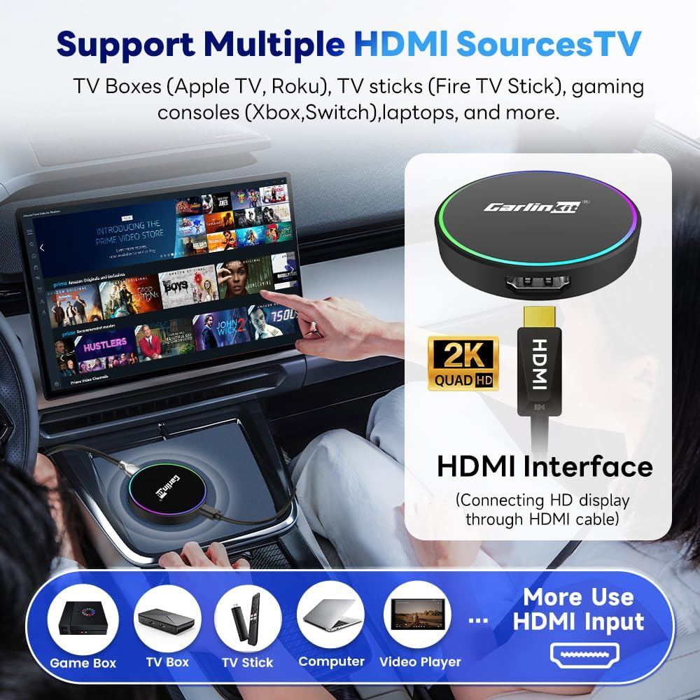 Adaptador Carplay / Android Auto Wireless Carlinkit HD2CP Pro para Apple iPhone / Série Android