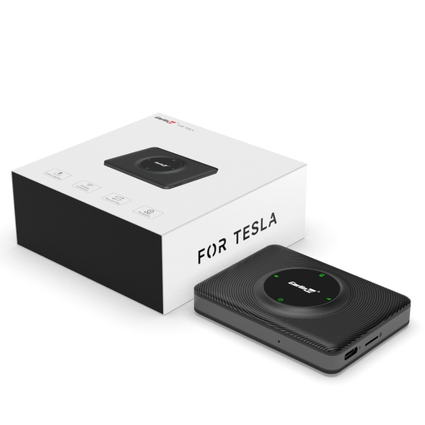 Adaptador Carplay / Android Auto Wireless Carlinkit compatível com Tesla Model 3 / X / Y / S para Apple iPhone / Android Series CPC200-T2C