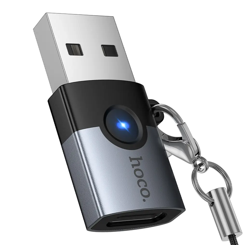 Adaptador de Dados e Carregamento USB-C - USB-A HOCO UA46B, Cinzento