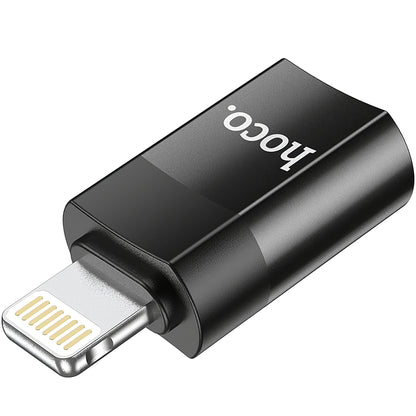 Adaptador de dados e de carregamento USB-C - Lightning HOCO UA17, preto 