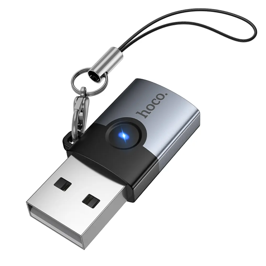 Adaptador de Dados e Carregamento USB-C - USB-A HOCO UA46B, Cinzento