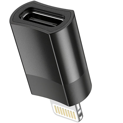 Adaptador de dados e de carregamento USB-C - Lightning HOCO UA17, preto 