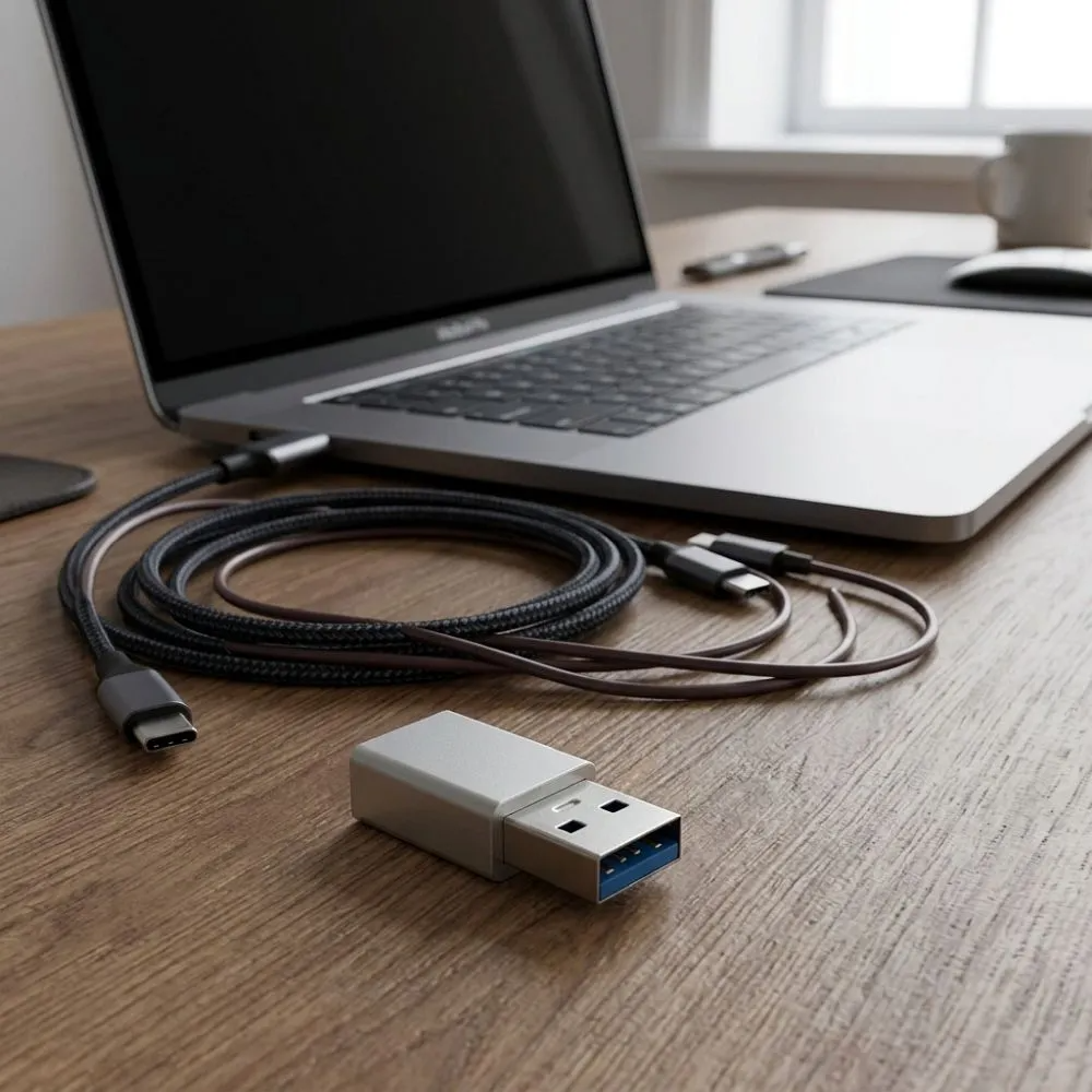 Adaptador de Dados e Carregamento USB-C - USB-A Blue Star, Branco