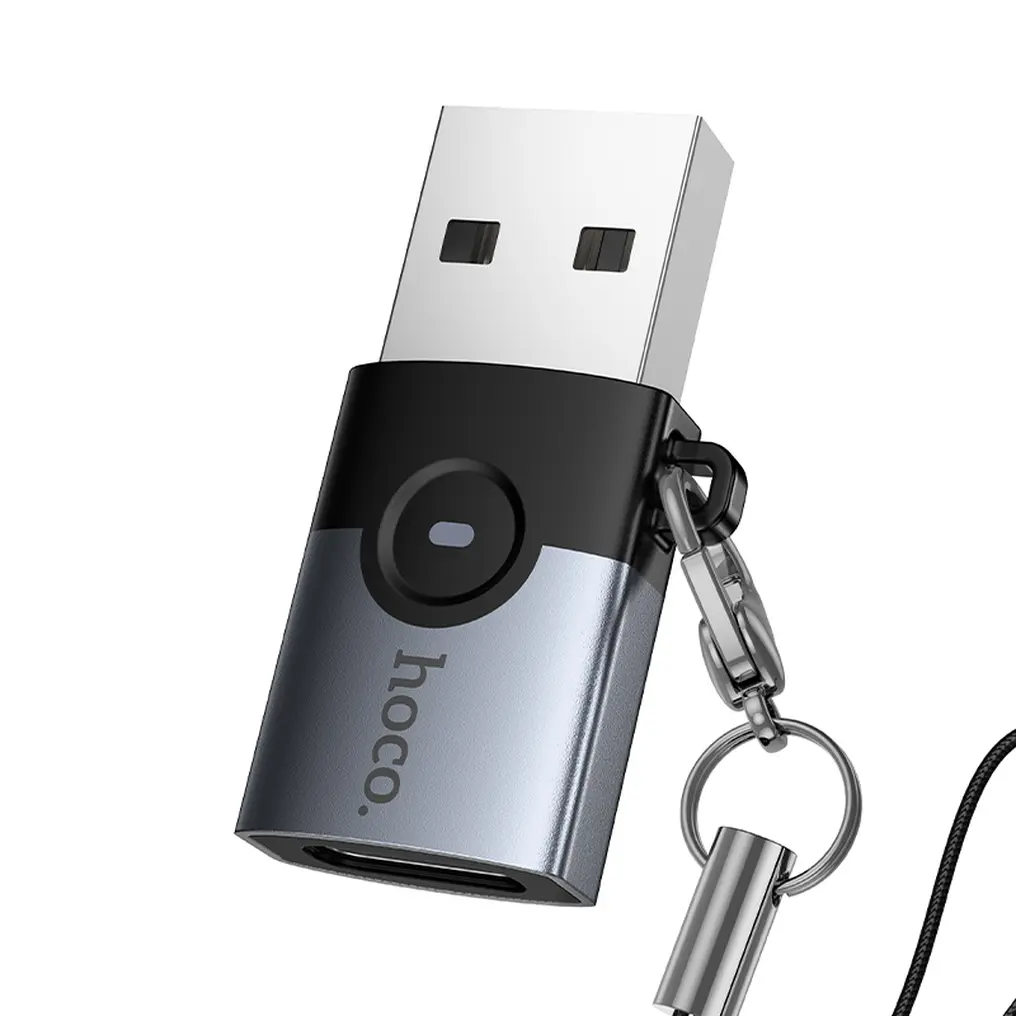 Adaptador de Dados e Carregamento USB-C - USB-A HOCO UA46B, Cinzento
