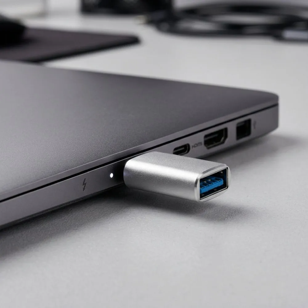 Adaptador de Dados e Carregamento USB-C - USB-A Blue Star, Branco