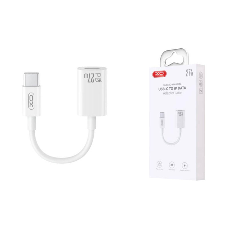 Adaptador de Dados e Carregamento USB-C - Lightning XO Design NB-R268A, Branco