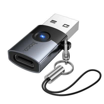 Adaptador de Dados e Carregamento USB-C - USB-A HOCO UA46B, Cinzento