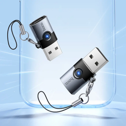 Adaptador de Dados e Carregamento USB-C - USB-A HOCO UA46B, Cinzento