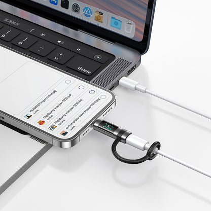 Adaptador de Dados e Carregamento USB-C - Lightning McDodo OT-2610 Pigeon Display, Preto