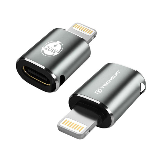 Adaptador de Dados e Carregamento USB-C - Lightning Techsuit A11 TitanCoreX, Cinzento