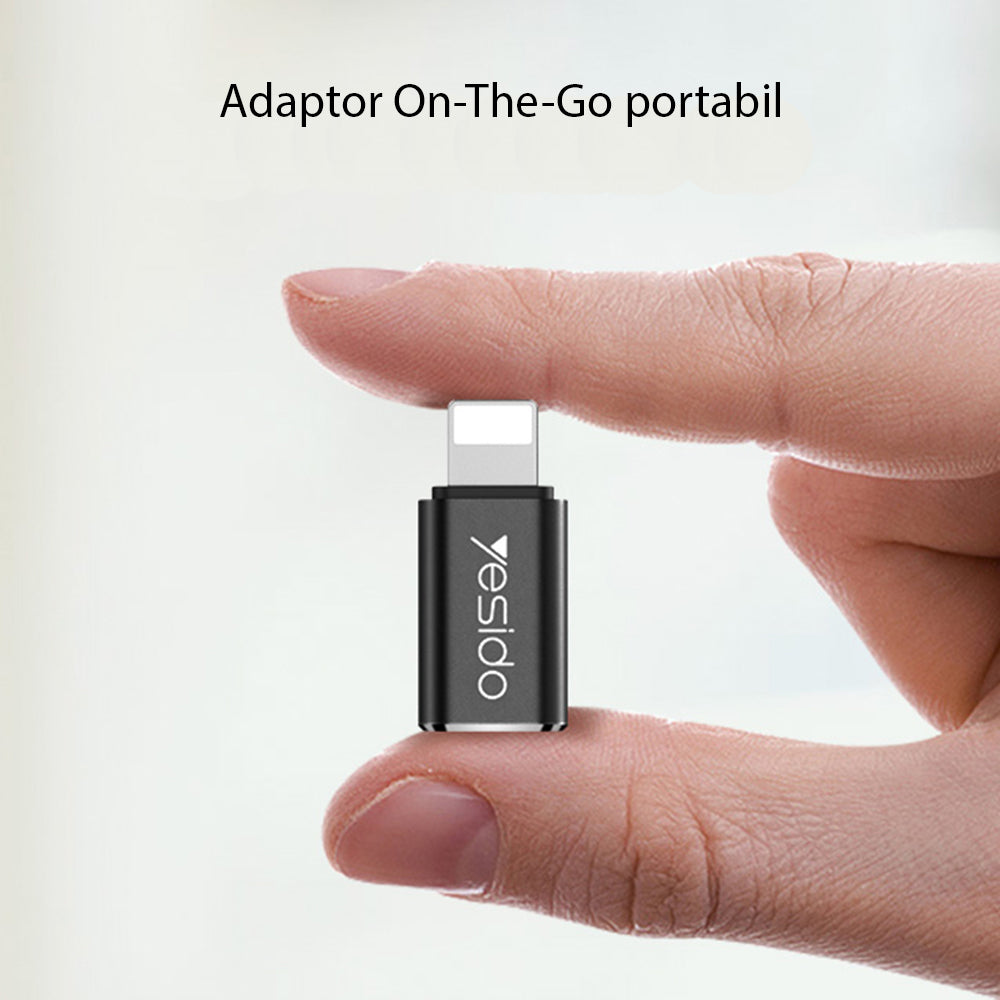 Adaptador de Dados e Carregamento USB-C - Lightning Yesido GS03, Preto