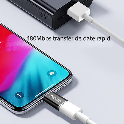 Adaptador de Dados e Carregamento USB-C - Lightning Yesido GS03, Preto