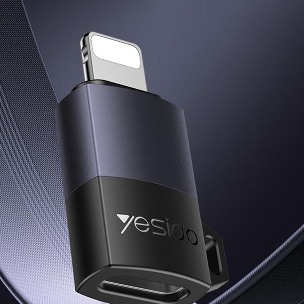Adaptador de Dados e Carregamento USB-C - Lightning Yesido GS27, Cinzento