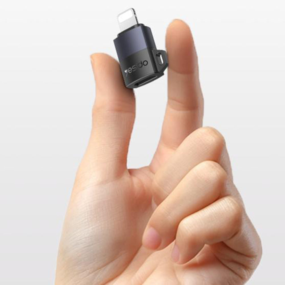 Adaptador de Dados e Carregamento USB-C - Lightning Yesido GS27, Cinzento