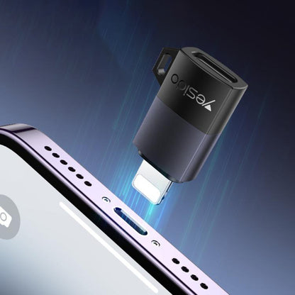 Adaptador de Dados e Carregamento USB-C - Lightning Yesido GS27, Cinzento