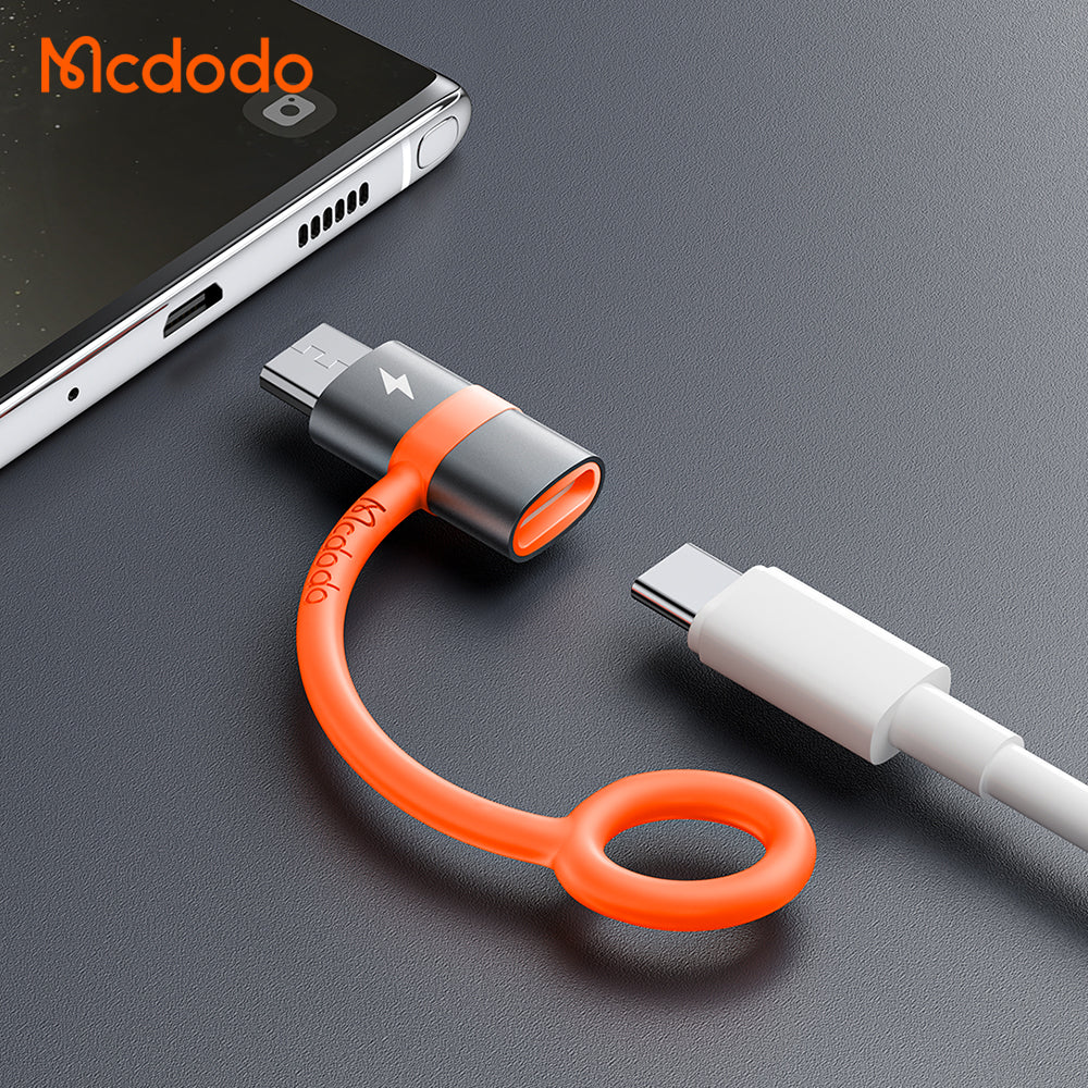 Adaptador de Dados e Carregamento USB-C - microUSB McDodo OT-3820, Cinzento