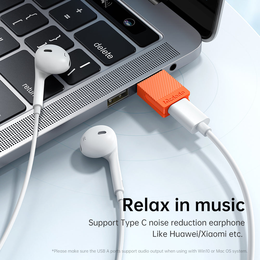 Adaptador de Dados e Carregamento USB-C - USB-A McDodo OT-6550, Laranja