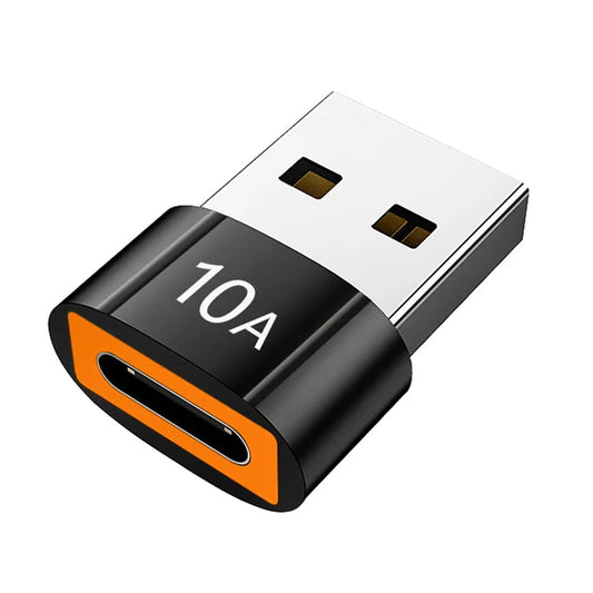 Adaptador de Dados e Carregamento USB-C - USB-A Techsuit A7 HyperPort, Preto Laranja