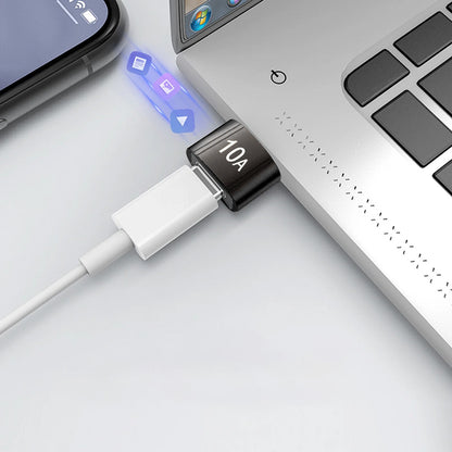 Adaptador de Dados e Carregamento USB-C - USB-A Techsuit A7 HyperPort, Preto Laranja
