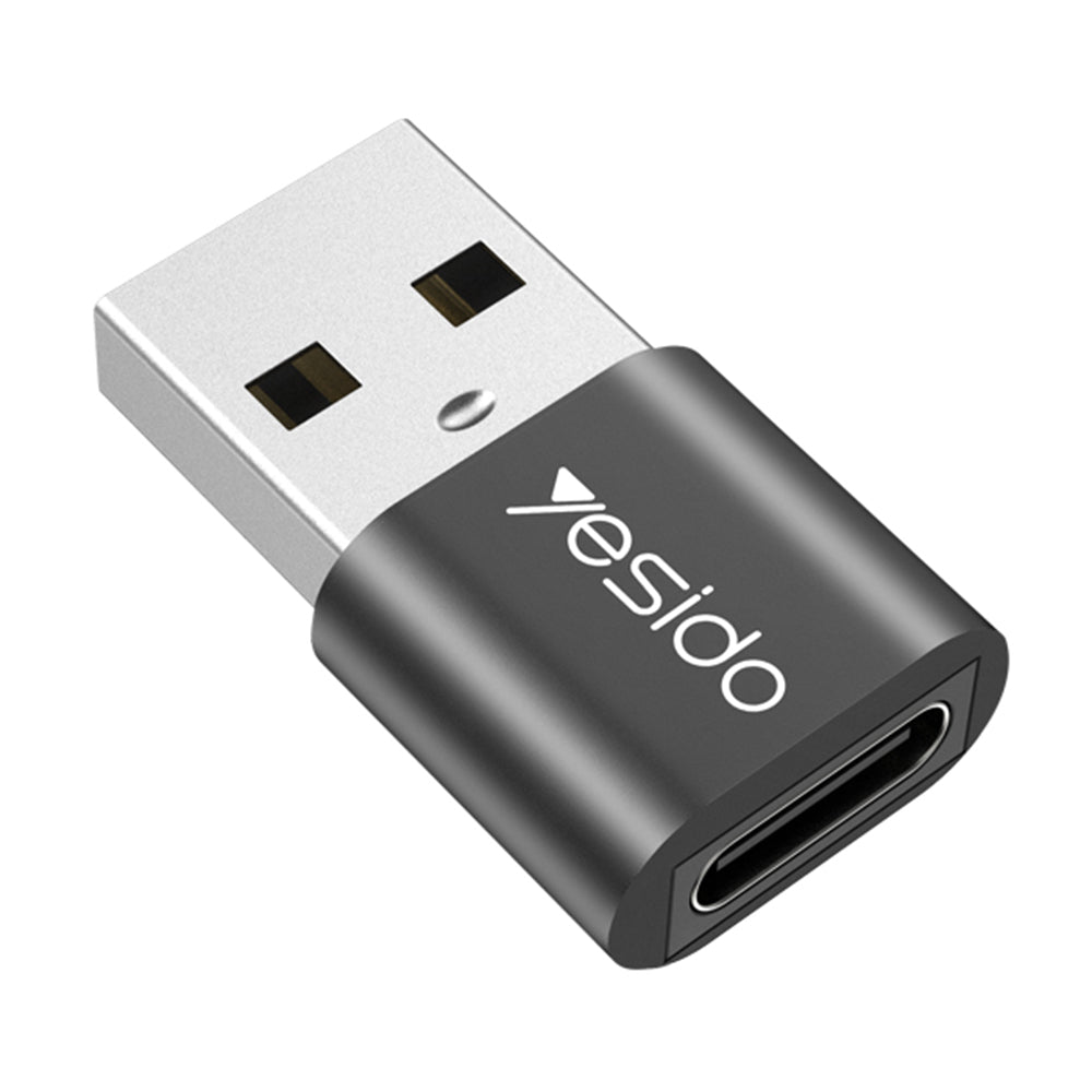 Adaptador de Dados e Carregamento USB-C - USB-A Yesido GS09, Preto