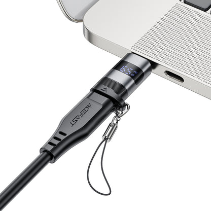 USB-C Data and Charging Adapter - USB-C Acefast J9 Display, Gray