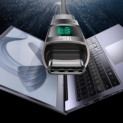 Adaptador de Dados e Carregamento USB-C - USB-C Yesido GS24 Display, Cinzento