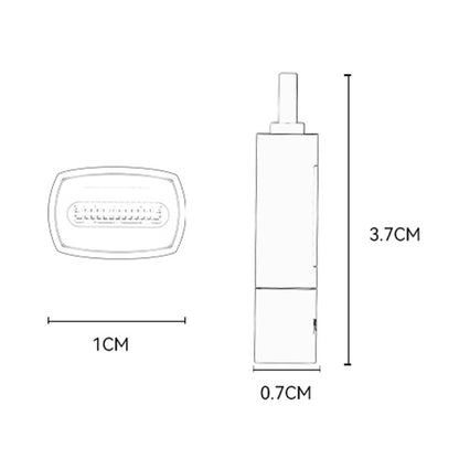 Adaptador de Dados e Carregamento USB-C - USB-C Yesido GS24 Display, Cinzento