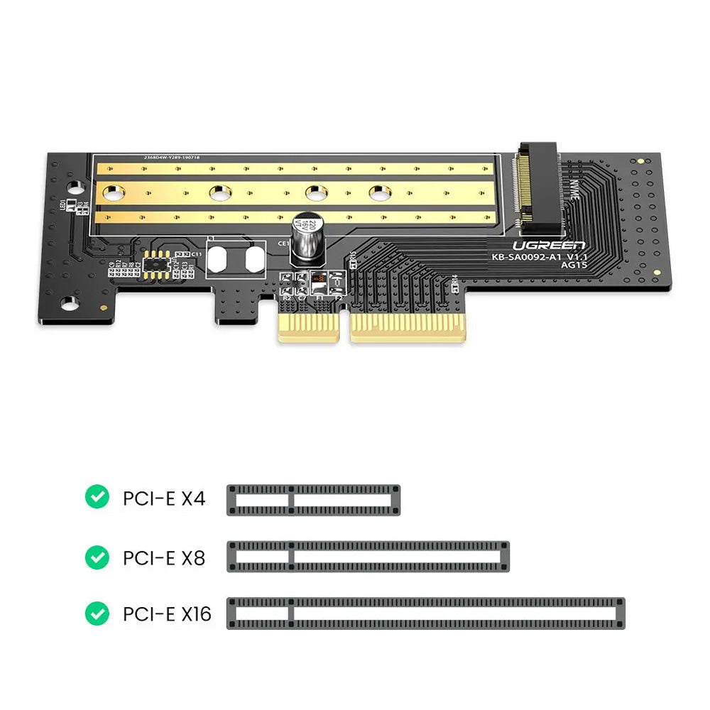 Adaptador Interface SSD UGREEN CM302 (70503), NVMe M.2 - PCIe 3.0 X4