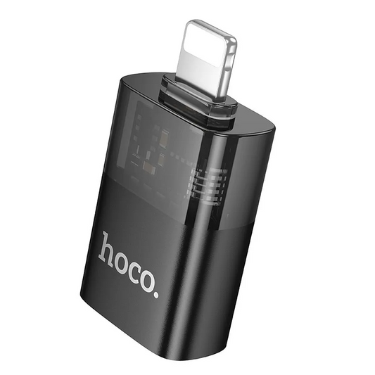 Adaptador OTG Lightning - USB-A HOCO UA36, Preto