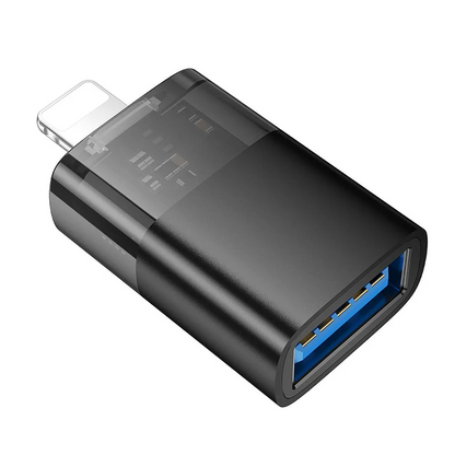 Adaptador OTG Lightning - USB-A HOCO UA36, Preto