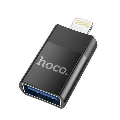 Adaptador OTG Lightning - USB-A HOCO UA17, Preto