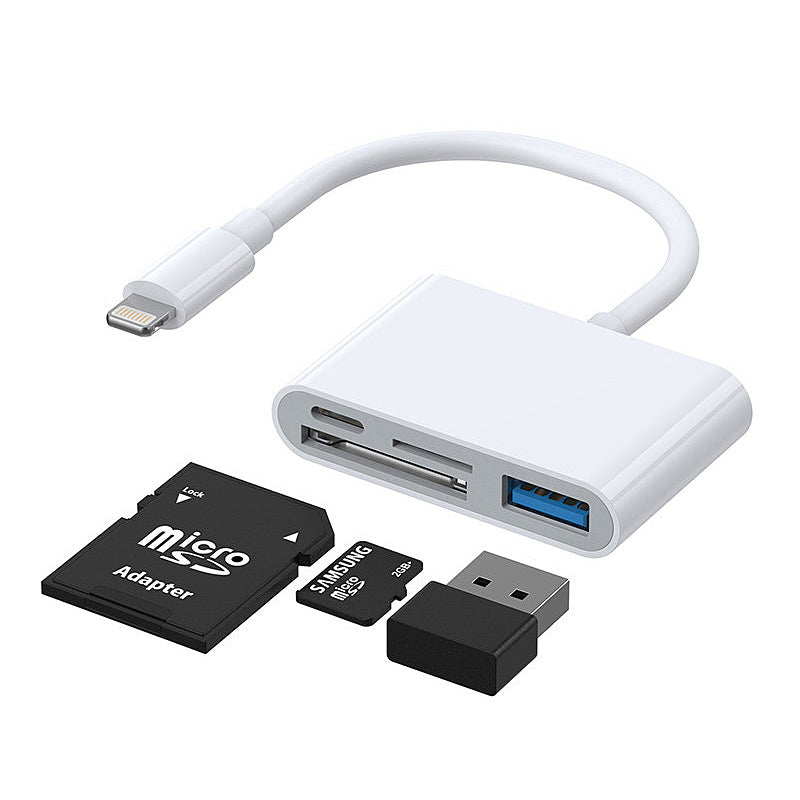 Joyroom OTG Lightning - USB-A / microSD Joyroom, branco S-H142