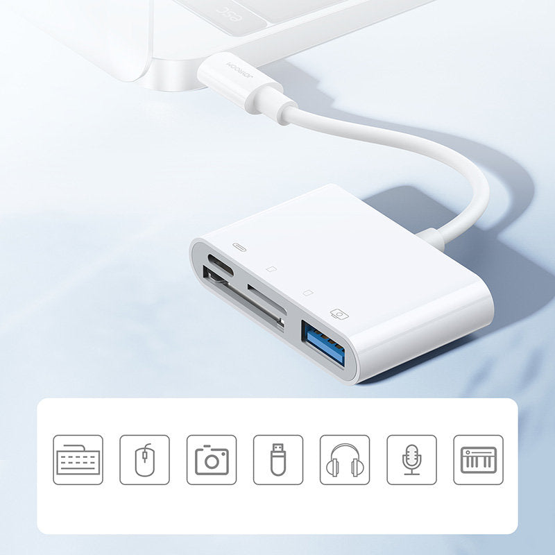 Joyroom OTG Lightning - USB-A / microSD Joyroom, branco S-H142