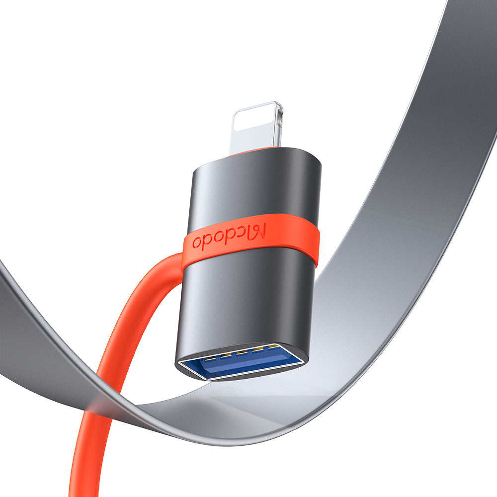 Adaptador OTG Lightning - USB-A McDodo OT-2600, Cinzento