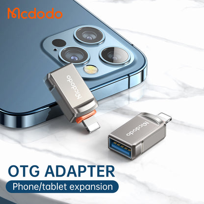 Adaptador OTG Lightning - USB-A McDodo OT-8600, Cinzento