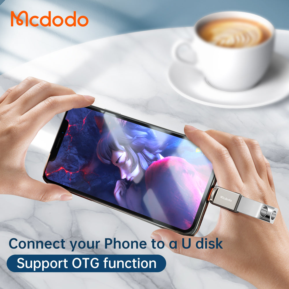 Adaptador OTG Lightning - USB-A McDodo OT-8600, Cinzento