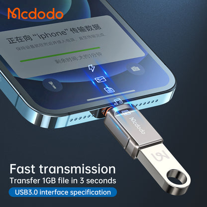 Adaptador OTG Lightning - USB-A McDodo OT-8600, Cinzento