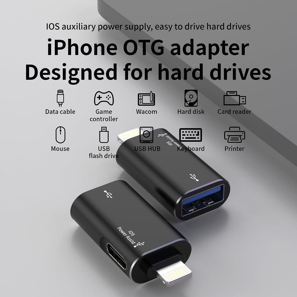 Adaptador OTG Lightning - USB-A Techsuit A18 AluVoltX, Preto