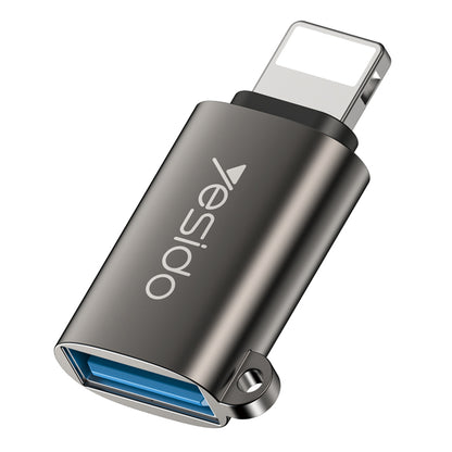 Adaptador OTG Lightning - USB-A Yesido GS14, Preto
