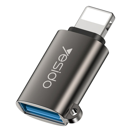 Adaptador OTG Lightning - USB-A Yesido GS14, Preto