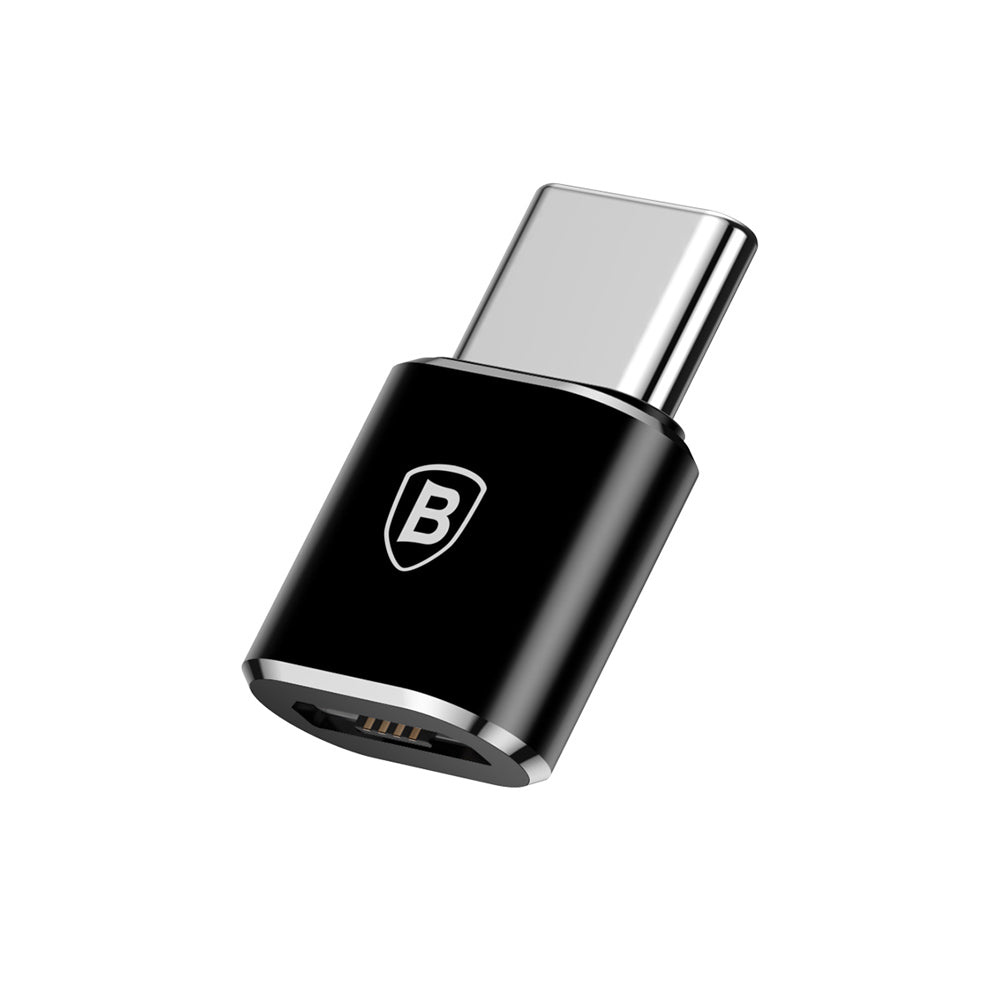 Baseus microUSB - Adaptador de carregamento e dados USB-C, preto CAMOTG-01