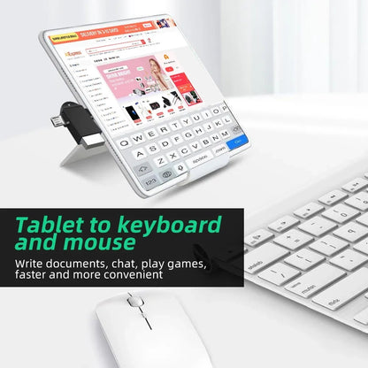 Adaptador OTG microUSB / USB-C - USB-A Techsuit A16 TwoVoltX, Preto