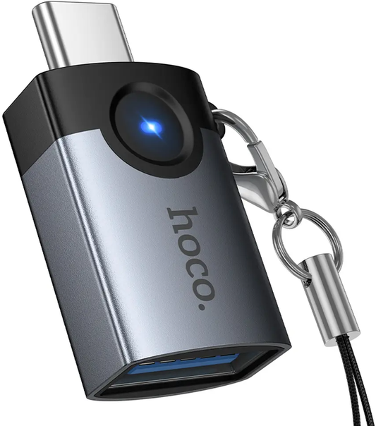 Adaptador OTG USB-C - USB-A HOCO UA46C, Cinzento