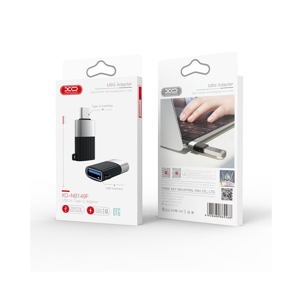 Adaptador OTG USB-A - USB-C XO Design NB149-F, Preto